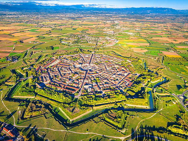 Palmanova, Italien Luftansicht