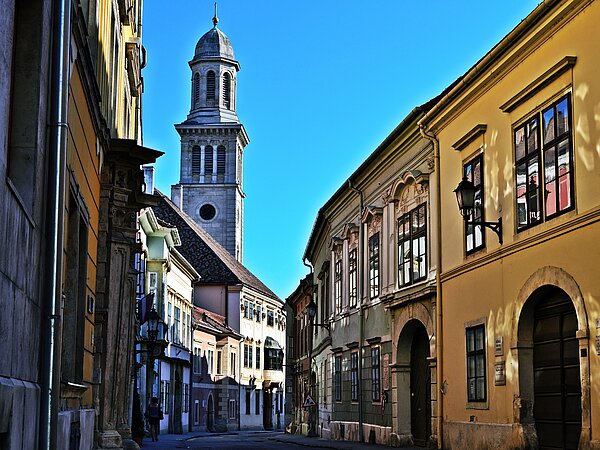 Straße in der Altstadt von Sopron
