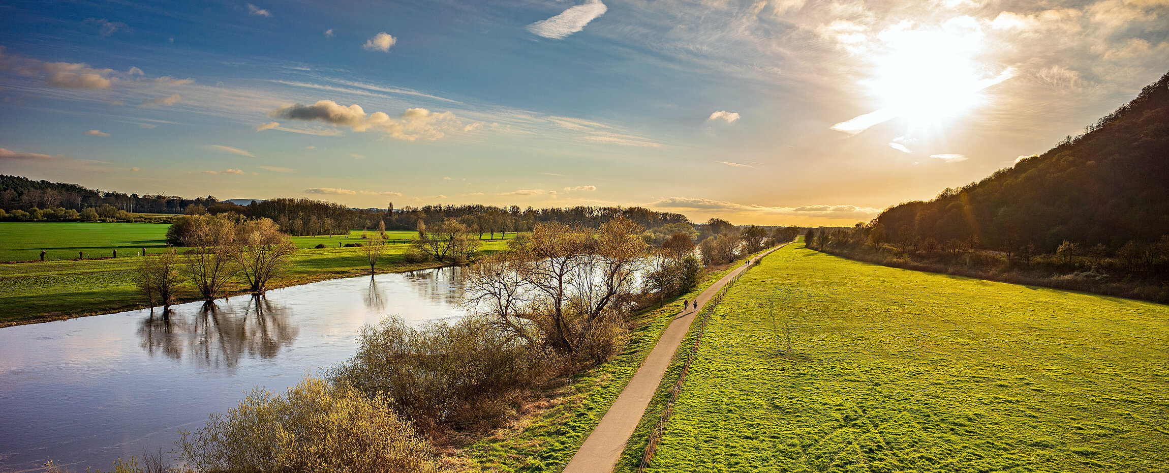 Blick auf die Weser in Porta West Falica.