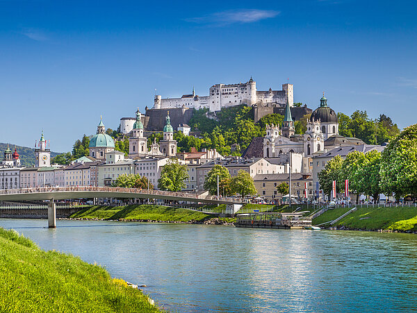 Blick auf die Festung in Salzburg